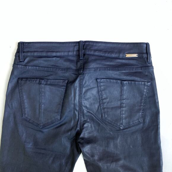 Massimo Dutti Dark Indigo Coated Skinny Jeans | Classic Fall Capsule Essential - Picture 5 of 16
